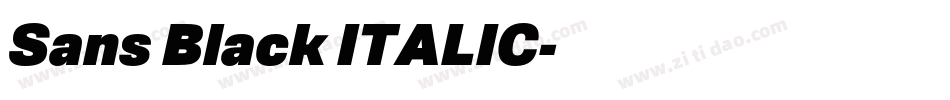 Sans Black ITALIC字体转换